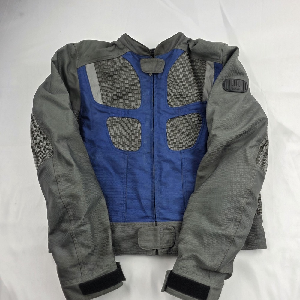 BMW Jacket Mens US 42R EU 52 Blue Gray AirFlow-2 Motorcycle Mesh Padded